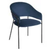 Fauteuil Velours Bleu Siron Atmosphera