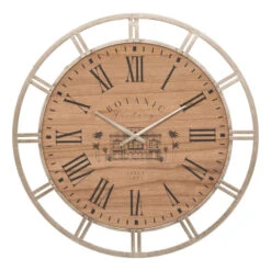 Horloge 70 Cm Métal Et Bois Bota Atmosphera
