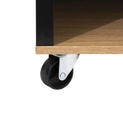 Ilot De Cuisine Noir Et Naturel 5Five -ATMOSPHERA Soldes Boutique ilot de cuisine noir et naturel 5five 3