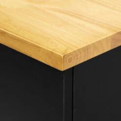 Ilot De Cuisine Noir Et Naturel 5Five -ATMOSPHERA Soldes Boutique ilot de cuisine noir et naturel 5five 4