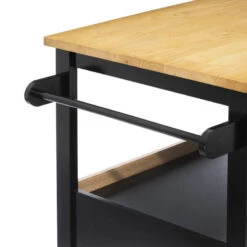 Ilot De Cuisine Noir Et Naturel 5Five -ATMOSPHERA Soldes Boutique ilot de cuisine noir et naturel 5five 6