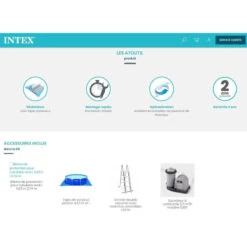 Kit Piscine Prism Ovale 5,03 X 2,74 M Intex -ATMOSPHERA Soldes Boutique kit piscine prism ovale 503 m intex 2