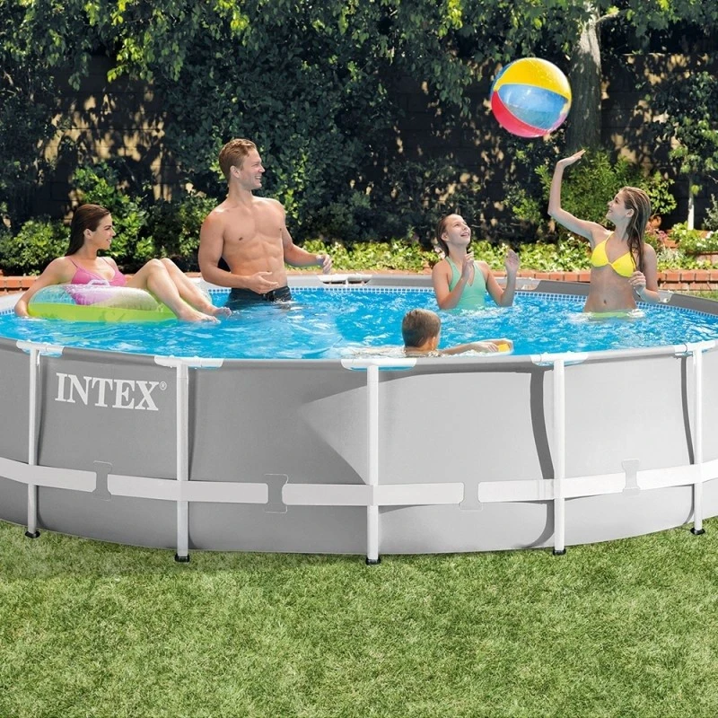 Piscine Prism Frame Ronde 4,57 X 1,07 M Intex 3 Piscine Prism Frame Ronde 4,57 X 1,07 M Intex – Image 3