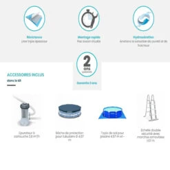 Piscine Prism Frame Ronde 4,57 X 1,07 M Intex 7 Piscine Prism Frame Ronde 4,57 X 1,07 M Intex -ATMOSPHERA Soldes Boutique kit piscine tubulaire avec accessoires 3