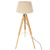 Lampadaire Trépied Runo Ivoire Bambou Atmosphera H 145 Cm