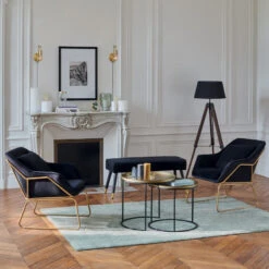 Lampadaire Trépied Runo Noir Atmosphera H 145 Cm -ATMOSPHERA Soldes Boutique lampadaire trepied runo noir atmosphera h 145 cm 4