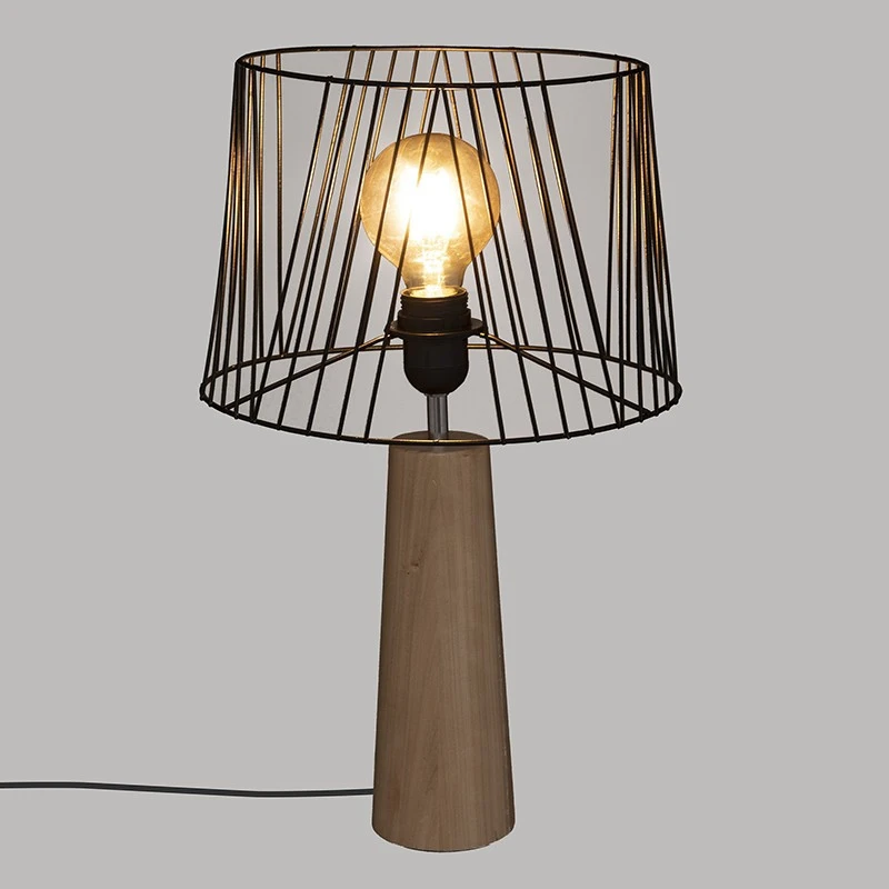Lampe En Bois Et Métal H46 Joe Atmosphera 3 Lampe En Bois Et Métal H46 Joe Atmosphera – Image 3