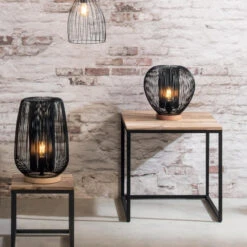Lampe En Métal Fil Noir Noda Atmosphera -ATMOSPHERA Soldes Boutique lampe en metal fil noir 2