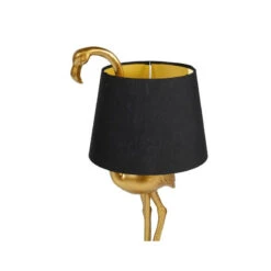 Lampe En Résine Dorée Domingo Flamant Rose Ostaria -ATMOSPHERA Soldes Boutique lampe en resine doree domingo flamant rose ostaria 2