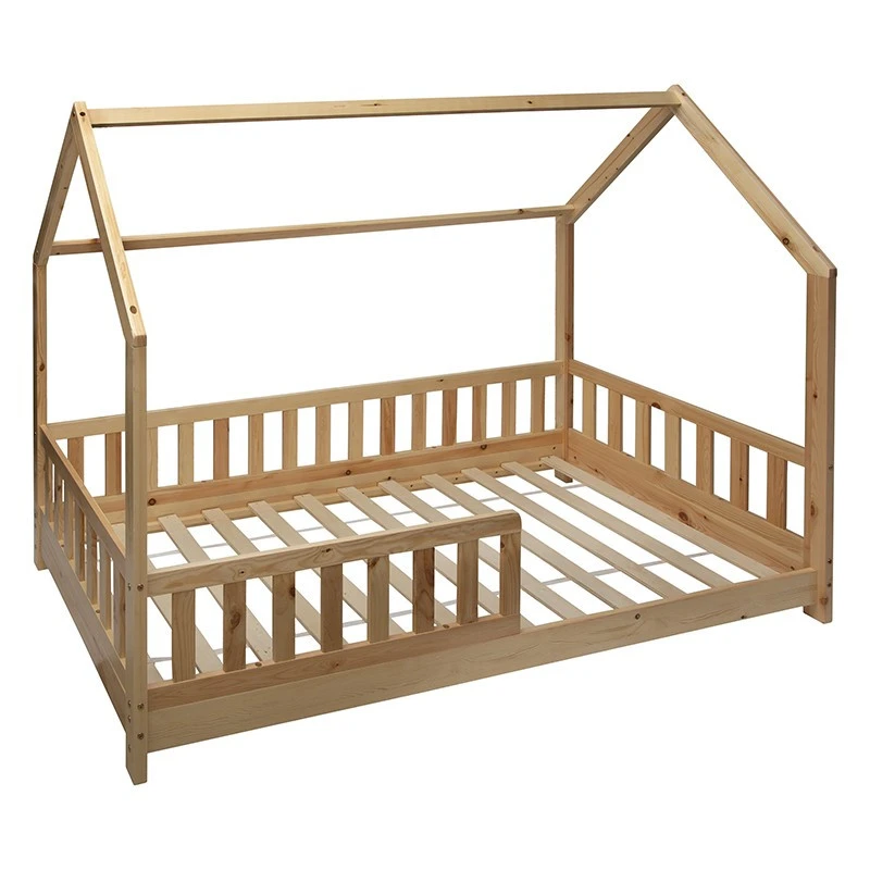 Lit Cabane 90x190 En Bois Sans Matelas Atmosphera 2 Lit Cabane 90x190 En Bois Sans Matelas Atmosphera – Image 2