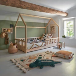 Lit Cabane 90x190 En Bois Sans Matelas Atmosphera 7 Lit Cabane 90x190 En Bois Sans Matelas Atmosphera -ATMOSPHERA Soldes Boutique lit cabane 90x190 en bois sans matelas atmosphera 3