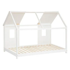 Lit Cabane Enfant Pin Blanc 90x190 Atmosphera -ATMOSPHERA Soldes Boutique lit cabane enfant pin blanc 90x190 atmosphera 1 2