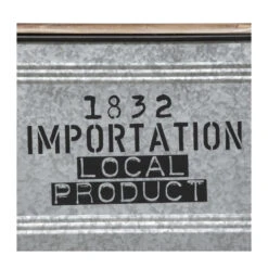 Lot De 3 Malles Métal Gris Plateau Bois Atmosphera -ATMOSPHERA Soldes Boutique lot de 3 malles metal gris plateau bois atmosphera 1 7