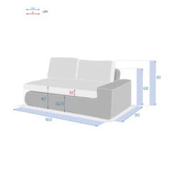 Méridienne Droite De Salon Savinia Coloris Tahini Hespéride -ATMOSPHERA Soldes Boutique meridienne droite de salon savinia coloris tahini hesperide 3