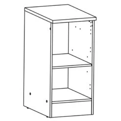 Demeyere Meuble Bas 1 Porte 40 Cm Origan Noir Et Bois -ATMOSPHERA Soldes Boutique meuble bas 1 porte 40 cm origan noir et bois 1 3