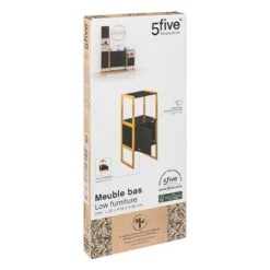 Meuble Bas 1 Porte Noir Natureo 5Five -ATMOSPHERA Soldes Boutique meuble bas 1 porte noir natureo 5five 2