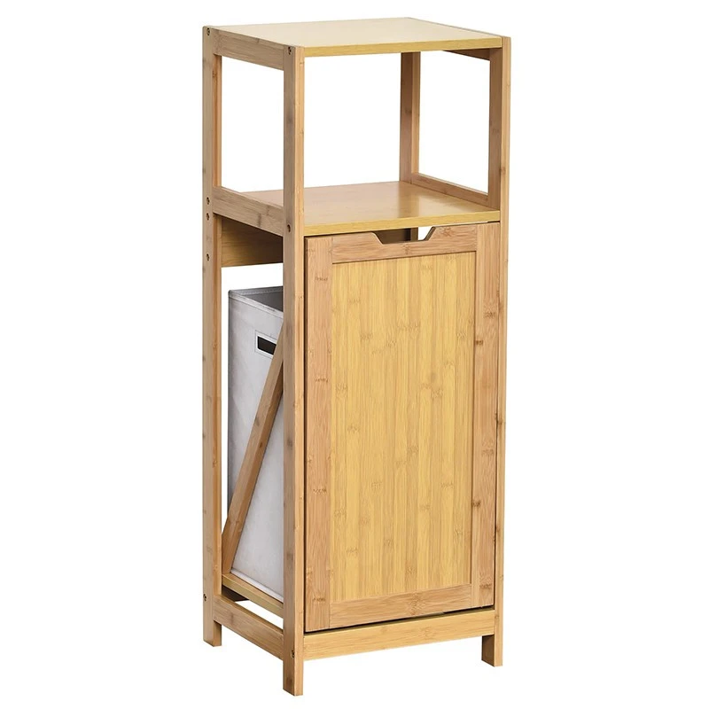 Meuble Bas Bambou Avec Panier à Linge Mahé 1 Meuble Bas Bambou Avec Panier à Linge Mahé