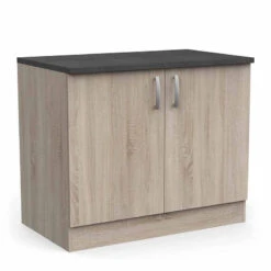 Demeyere Meuble De Cuisine Bas 2 Portes 100cm Paprika