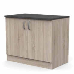 Demeyere Meuble De Cuisine Bas 2 Portes 100cm Paprika -ATMOSPHERA Soldes Boutique meuble de cuisine bas 2 portes 100cm paprika 1 4