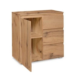 Meuble De Rangement 1 Porte 3 Tiroirs Naturel -ATMOSPHERA Soldes Boutique meuble de rangement 1 porte 3 tiroirs naturel image 5