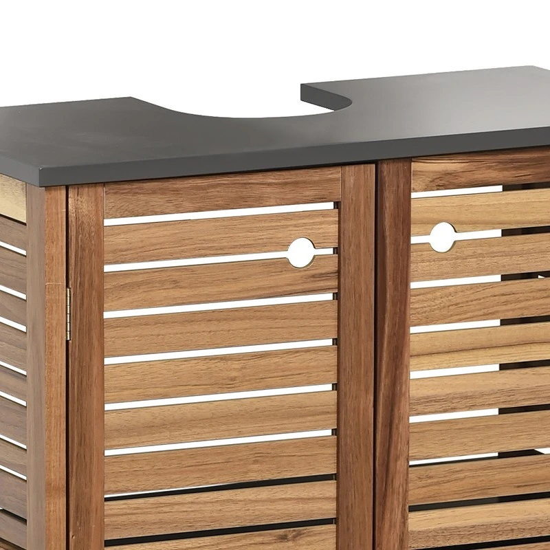 Meuble Sous Lavabo 2 Portes En Acacia 2 Meuble Sous Lavabo 2 Portes En Acacia – Image 2