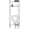 Meuble WC 2 Tablettes Pour Toilettes Chrome