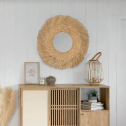 Miroir Rond 80 Cm En Roseau Ael Atmosphera -ATMOSPHERA Soldes Boutique miroir rond 80 cm en roseau ael atmosphera 2