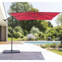 Parasol Décentré Carré Manoa Grenade Hespéride