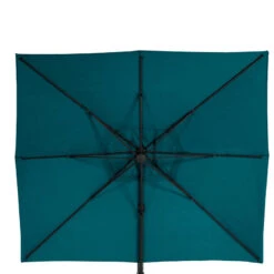Parasol Décentré Eléa Inclinable Rectangulaire Bleu Canard Hespéride -ATMOSPHERA Soldes Boutique parasol decentre elea inclinable 3x4 bleu canard hesperide 2