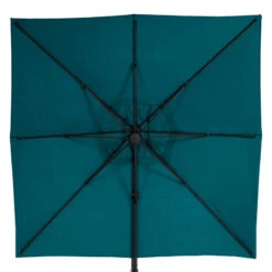 Parasol Décentré Eléa Inclinable Carré Bleu Canard Hespéride -ATMOSPHERA Soldes Boutique parasol decentre elea inclinable carre bleu canard hesperide 3