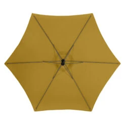 Parasol Décentré Rond Manoa Jaune Moutarde Hespéride -ATMOSPHERA Soldes Boutique parasol decentre rond manoa jaune moutarde hesperide 4