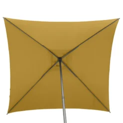 Parasol Droit Carré 2,5x2,5m Soya Jaune Moutarde Hespéride -ATMOSPHERA Soldes Boutique parasol droit carre 25x25m soya jaune moutarde hesperide 3