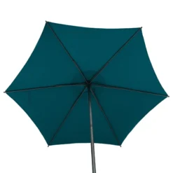 Parasol Droit Rond 2,7m Soya Bleu Canard Hespéride -ATMOSPHERA Soldes Boutique parasol droit rond 27m soya bleu canard hesperide 4