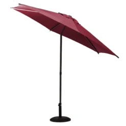 Parasol Droit Rond 2,7m Soya Bordeaux Hespéride -ATMOSPHERA Soldes Boutique parasol droit rond 27m soya bordeaux hesperide 2