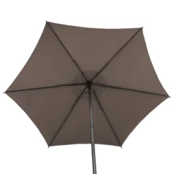 Parasol Droit Rond 2,7m Soya Taupe Hespéride -ATMOSPHERA Soldes Boutique parasol droit rond 27m soya taupe hesperide 4