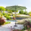 Parasol Mat Central Rond 3m Loompa Olive Hespéride