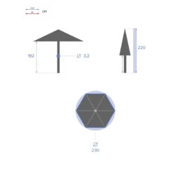 Parasol Rond 2,3m Anzio Grenade Hespéride 11 Parasol Rond 2,3m Anzio Grenade Hespéride -ATMOSPHERA Soldes Boutique parasol rond 23m anzio grenade hesperide 5