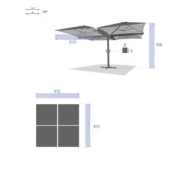 Parasol Setiri 16 M² Ardoise Hespéride 12 Parasol Setiri 16 M² Ardoise Hespéride -ATMOSPHERA Soldes Boutique parasol setiri 16 m ardoise hesperide 3