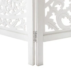Paravent Blanc Terre Bois Sculpté Atmosphera -ATMOSPHERA Soldes Boutique paravent blanc terre bois sculpte atmosphera 2