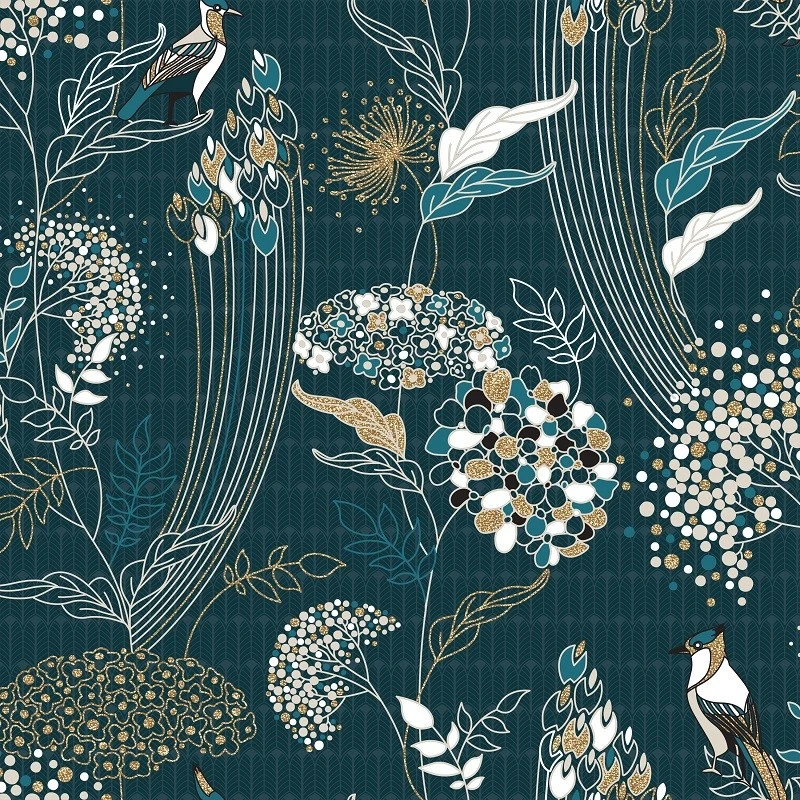 Parure De Lit Paon Bleu Canard 240x220 Atmosphera 3 Parure De Lit Paon Bleu Canard 240x220 Atmosphera – Image 3