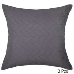 PARURE LIT 2 P. TRESSES DESSUS LIT 2 TAIES GRIS ATMOSPHERA -ATMOSPHERA Soldes Boutique parure lit 2 p tresses dessus lit 2 taies gris atmosphera 2