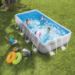 Piscine Tubulaire Prism Rectangulaire 4.88 X 2.44 X 1.07m Intex + Accessoires -ATMOSPHERA Soldes Boutique piscine tubulaire prism rectangulaire 488 x 244 x 107m intex accessoires 2