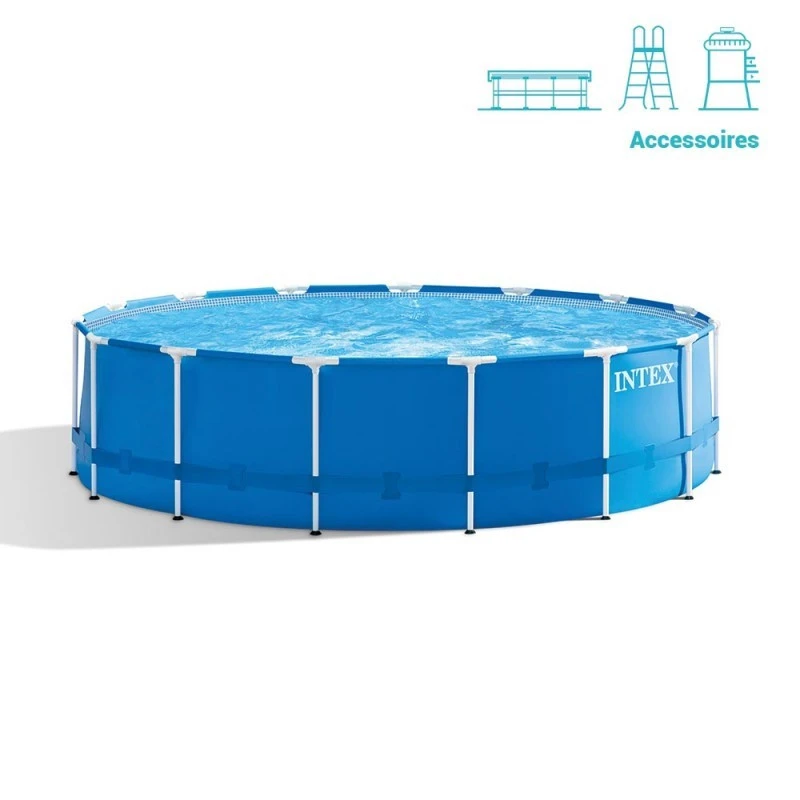 Piscine Tubulaire Ronde Intex 4,57 X 1,22 M Avec Accessoires Intex 3 Piscine Tubulaire Ronde Intex 4,57 X 1,22 M Avec Accessoires Intex – Image 3
