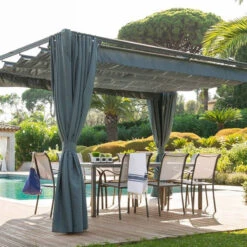 Rideaux Ardoises Pour Tonnelle Rectangulaire Palmeira Hespéride 6 Rideaux Ardoises Pour Tonnelle Rectangulaire Palmeira Hespéride -ATMOSPHERA Soldes Boutique rideaux ardoises pour tonnelle rectangulaire palmeira hesperide 2