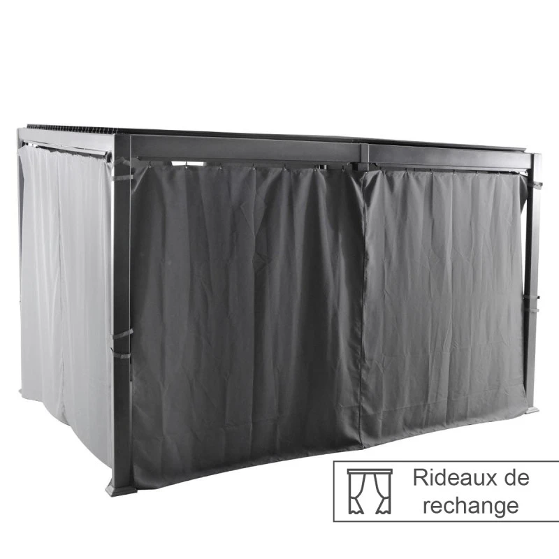 Rideaux Opaques Pour Tonnelle 4x3 M Avila Hespéride 1 Rideaux Opaques Pour Tonnelle 4x3 M Avila Hespéride