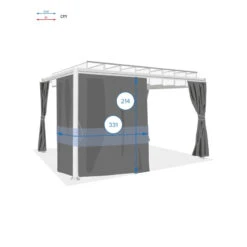 Rideaux Opaques Pour Tonnelle Belize 3,8x3m Hespéride 7 Rideaux Opaques Pour Tonnelle Belize 3,8x3m Hespéride -ATMOSPHERA Soldes Boutique rideaux opaques pour tonnelle belize 38x3m hesperide 3