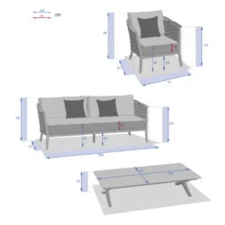 Salon De Jardin 5 Places Embruns Praline / Noisette Hespéride 12 Salon De Jardin 5 Places Embruns Praline / Noisette Hespéride -ATMOSPHERA Soldes Boutique salon de jardin 5 places embruns praline noisette hesperide 1 2