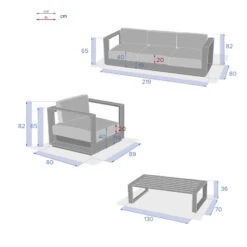 Salon De Jardin Allure Graphite 5p Hespéride -ATMOSPHERA Soldes Boutique salon de jardin allure graphite 5p hesperide 3