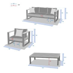 Salon De Jardin Emperia 5p En Aluminium Et Acacia Hespéride -ATMOSPHERA Soldes Boutique salon de jardin emperia 5p en aluminium et acacia hesperide 3