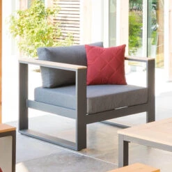 Salon De Jardin Emperia 5p En Aluminium Et Acacia Hespéride -ATMOSPHERA Soldes Boutique salon de jardin emperia 5p en aluminium et acacia hesperide 6